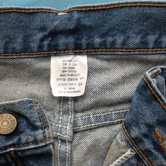 Men's Blue Jeans 36 x 34  Previously Owned Mans Pants George - Picture 3 of 7